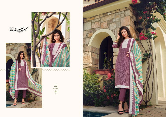 Isabella By Zulfat Printed Cotton Dress Material Catalog
